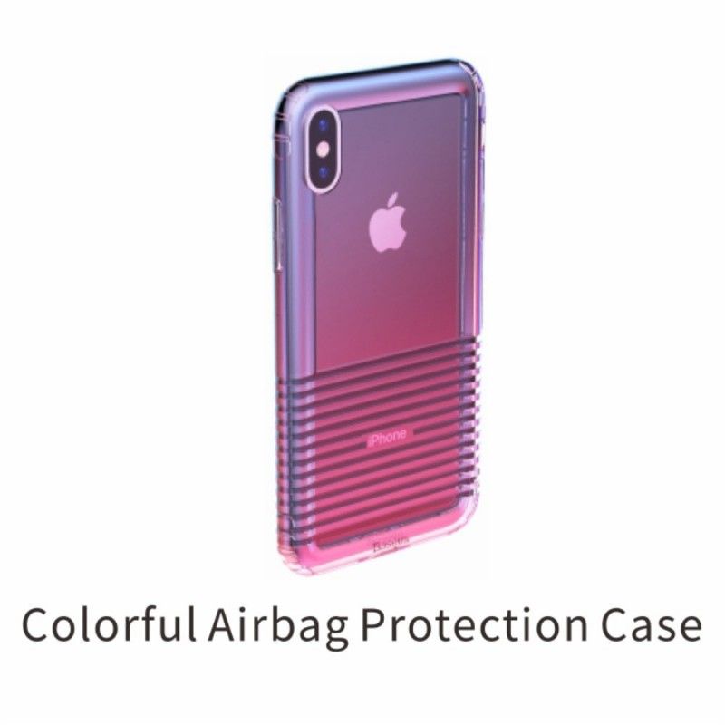 Etui iPhone XR Ciemnoniebieski Magenta Kolorowe Poduszki Powietrzne Max Baseus