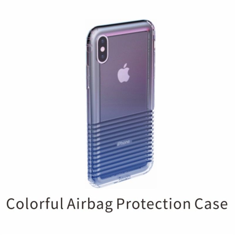 Etui iPhone XR Ciemnoniebieski Magenta Kolorowe Poduszki Powietrzne Max Baseus