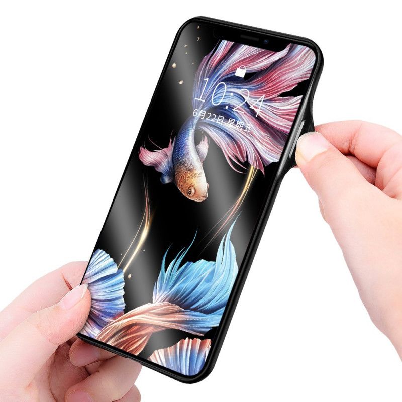 Etui iPhone XR Cyjan Szkło Hartowane Z Fluorescencyjnym Wzorem Etui Ochronne