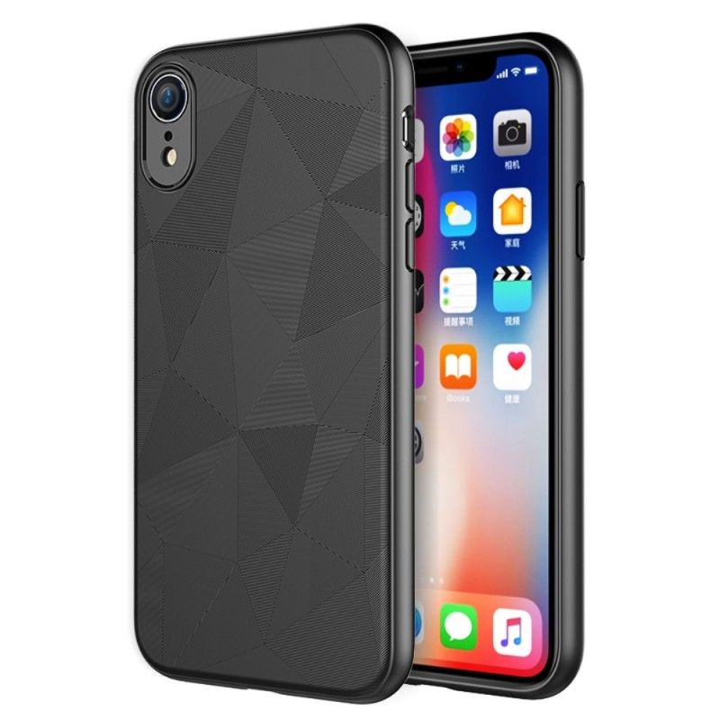 Etui iPhone XR Czarny Geometria Etui Ochronne