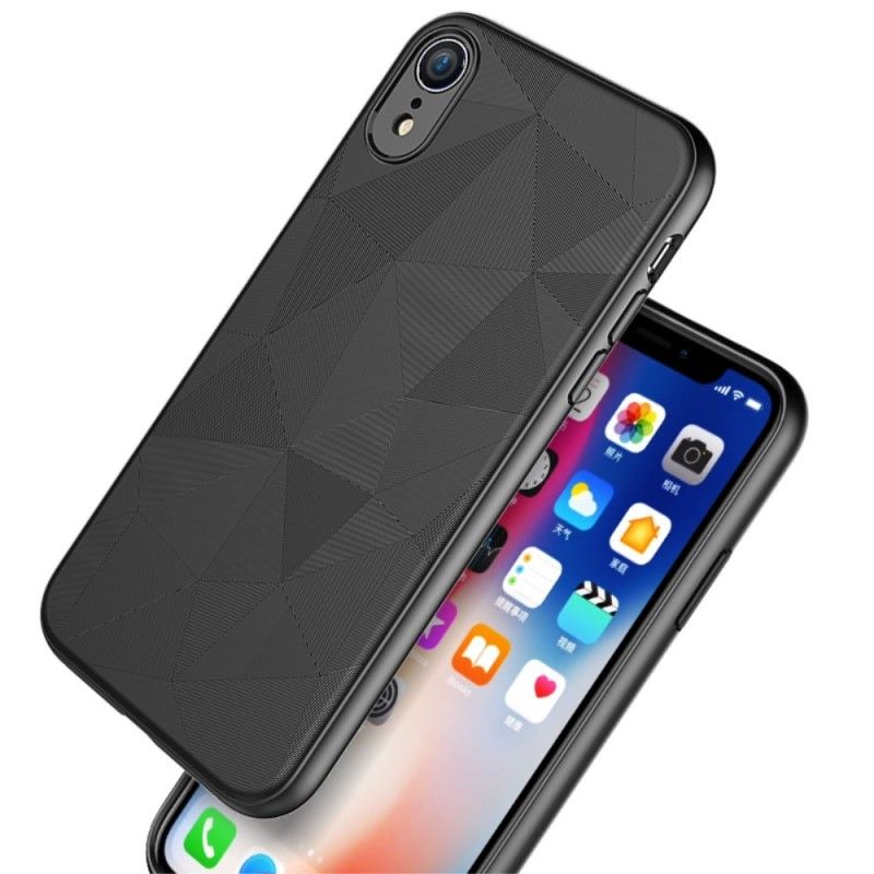 Etui iPhone XR Czarny Geometria Etui Ochronne