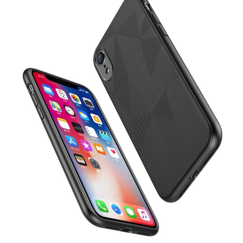 Etui iPhone XR Czarny Geometria Etui Ochronne