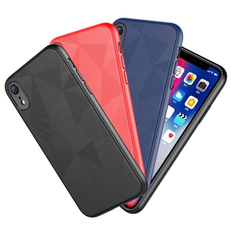 Etui iPhone XR Czarny Geometria Etui Ochronne