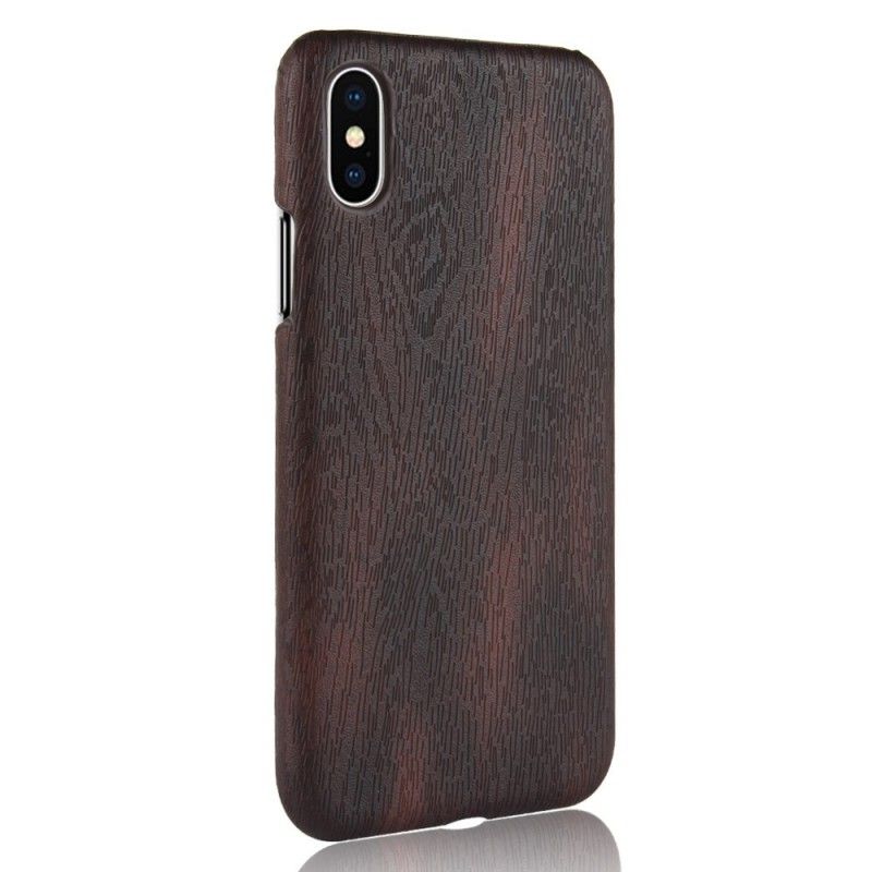 Etui iPhone XR Czarny Seria Elementów Z Drewna Etui Ochronne