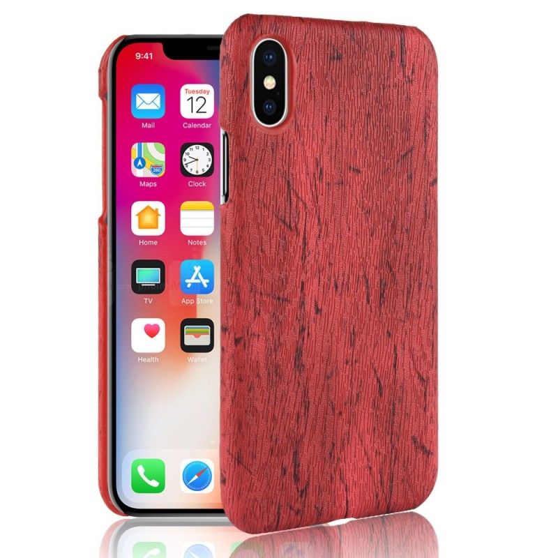 Etui iPhone XR Czarny Seria Elementów Z Drewna Etui Ochronne