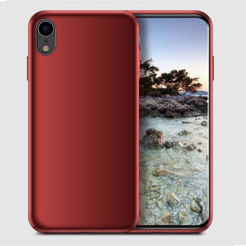 Etui iPhone XR Czarny Tekstura Skóry Liczi Etui Ochronne