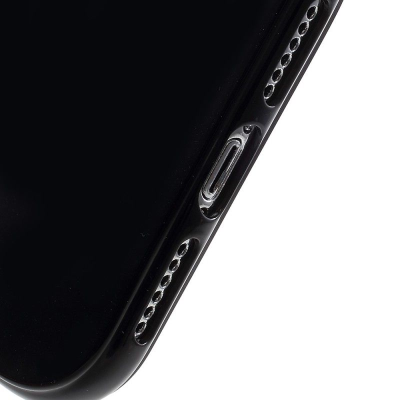 Etui iPhone XR Czerwony Czarny Błyszczący Silikon