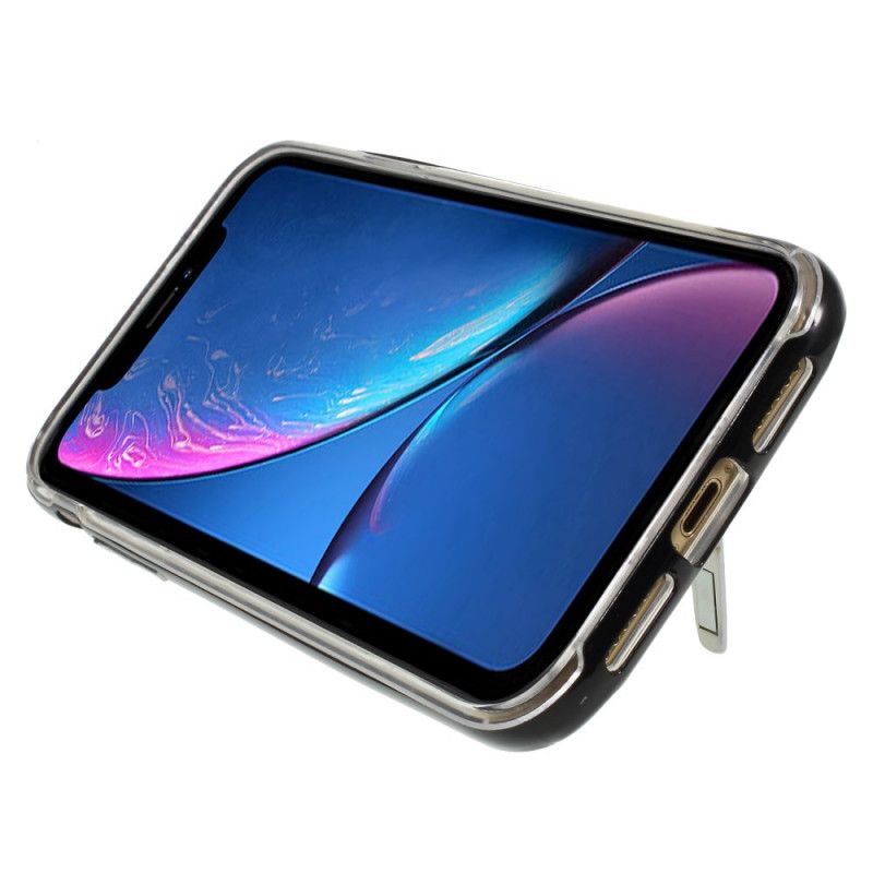 Etui iPhone XR Czerwony Czarny Hybryda Ze Wsparciem Rtęciowym Goospery