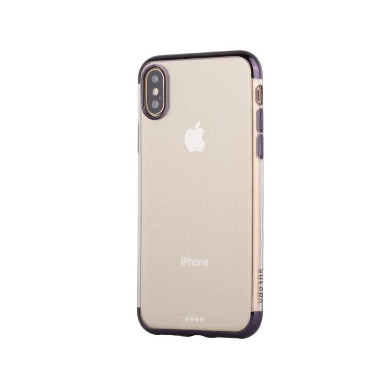 Etui iPhone XR Czerwony Czarny Kryształ Sulada Etui Ochronne