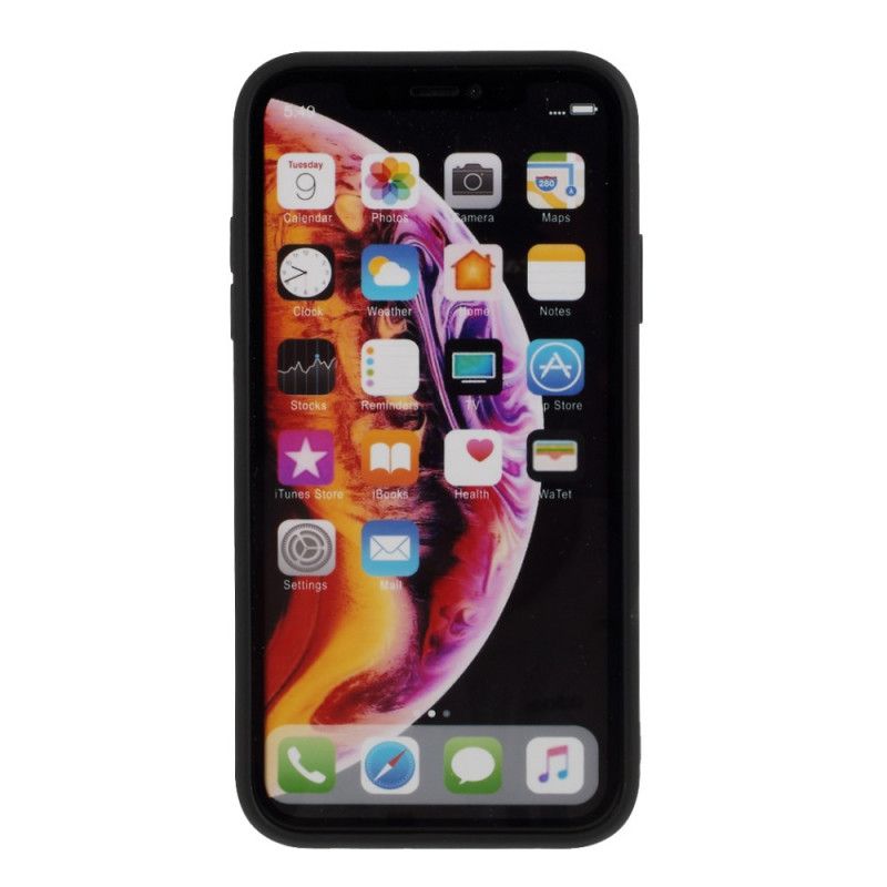 Etui iPhone XR Czerwony Czarny Matowy Silikon W Czystym Kolorze