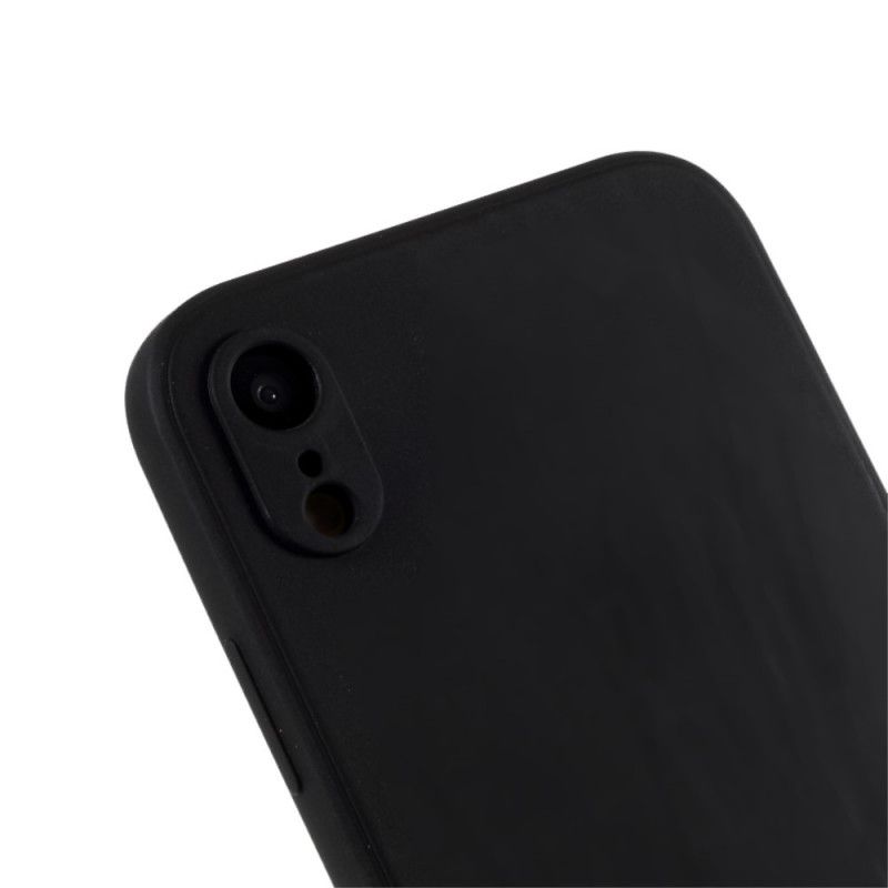 Etui iPhone XR Czerwony Czarny Matowy Silikon W Czystym Kolorze