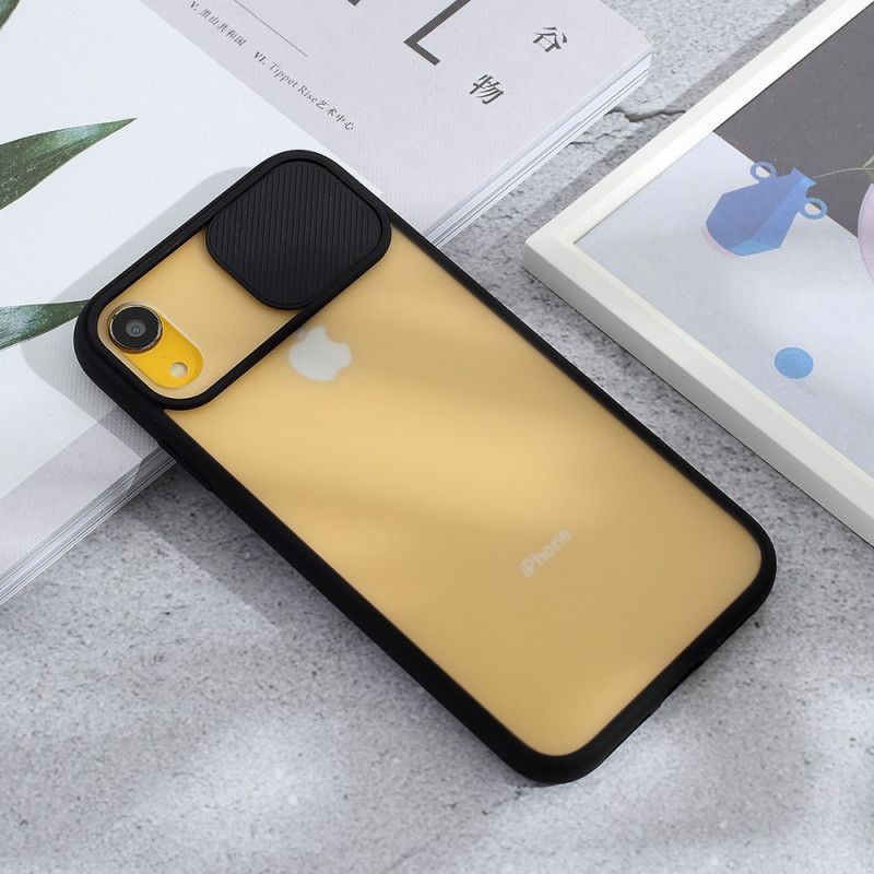 Etui iPhone XR Czerwony Czarny Osłona Przesuwanej Soczewki Etui Ochronne