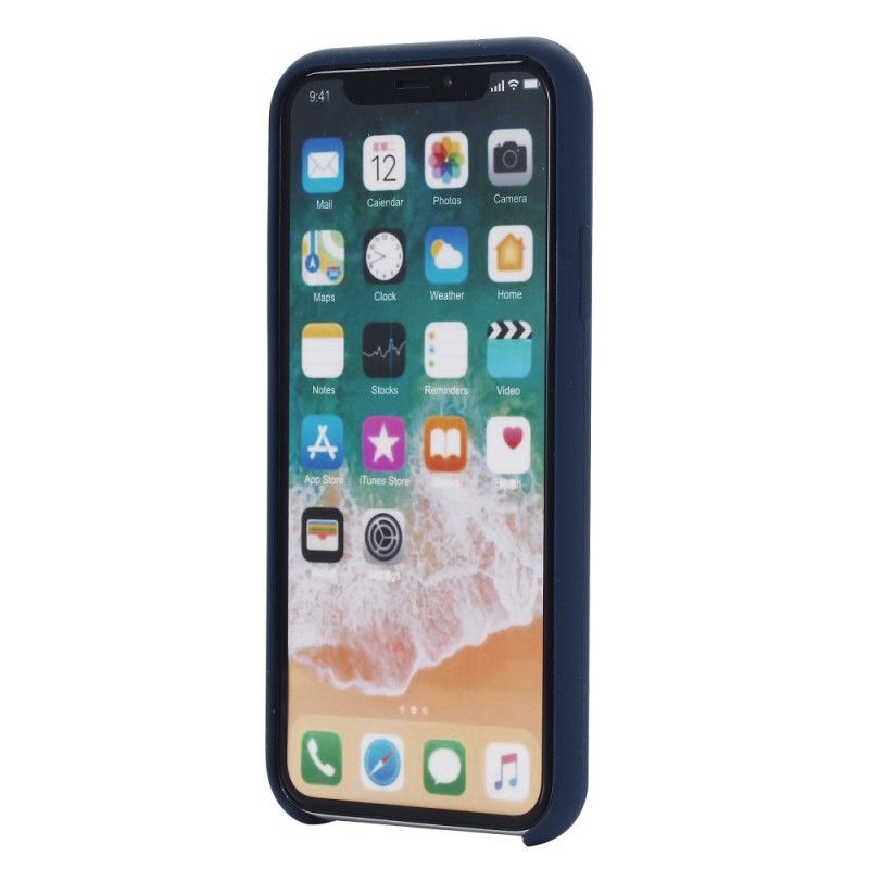 Etui iPhone XR Czerwony Czarny Płynny Silikon Etui Ochronne