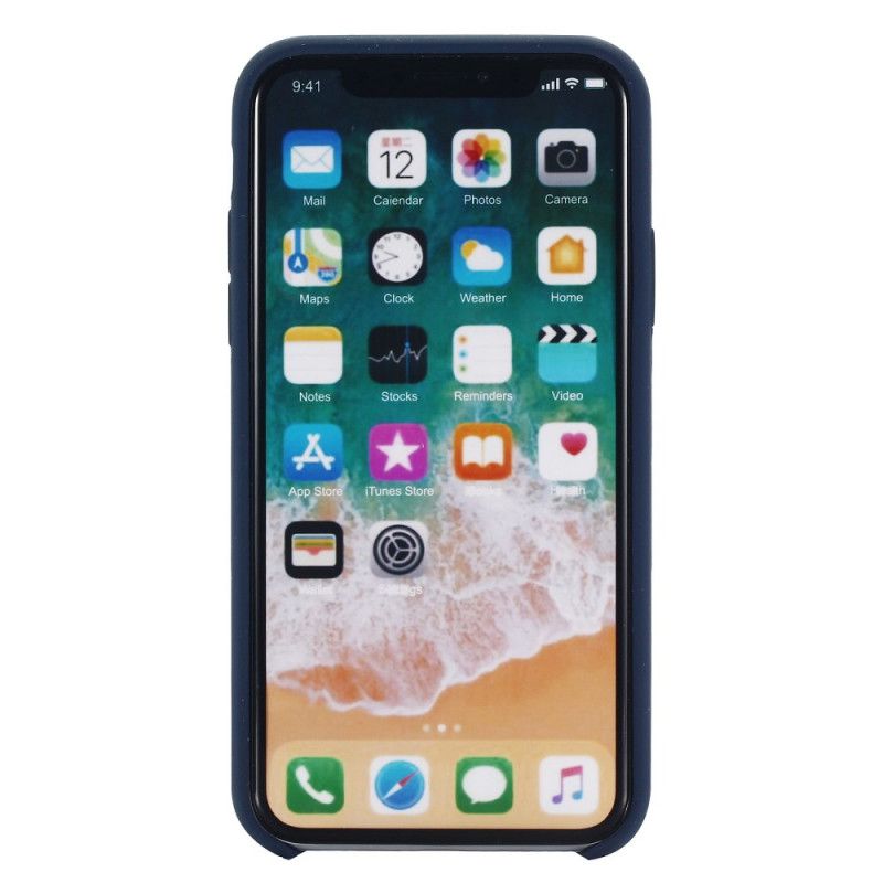 Etui iPhone XR Czerwony Czarny Płynny Silikon Etui Ochronne