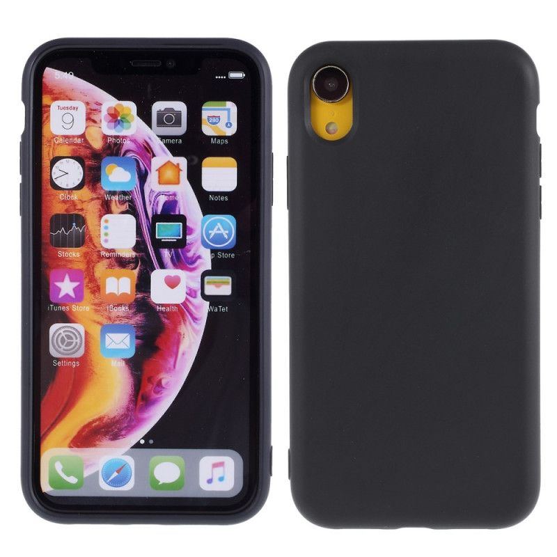 Etui iPhone XR Czerwony Czarny Próba Silikonu 2.5 Mm Etui Ochronne