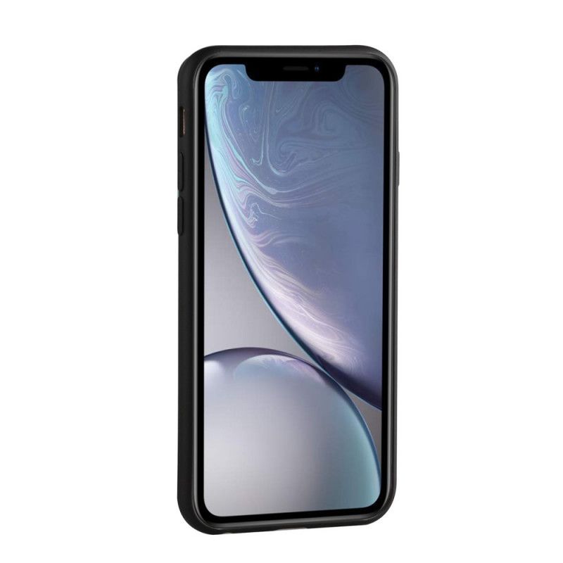 Etui iPhone XR Czerwony Czarny Zdejmowana Silikonowa Osłona Obiektywu