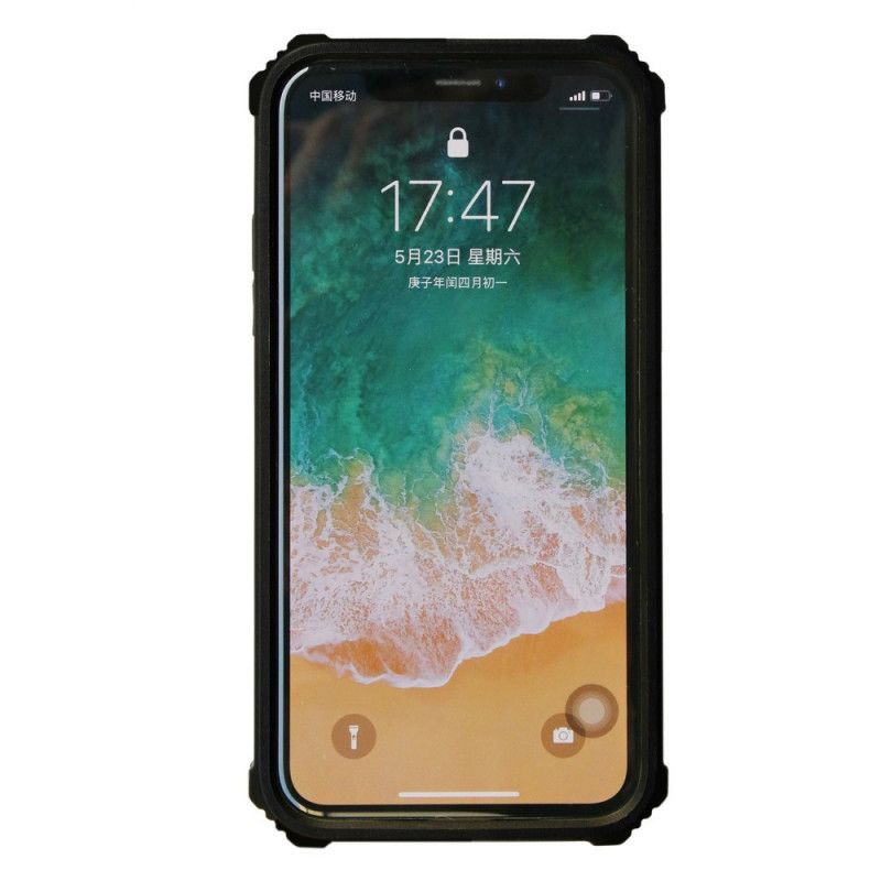 Etui iPhone XR Czerwony Czarny Zdejmowany Z Wyjmowanym Wspornikiem Etui Ochronne