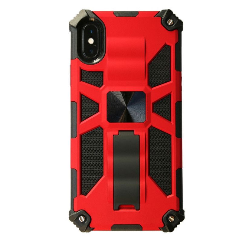 Etui iPhone XR Czerwony Czarny Zdejmowany Z Wyjmowanym Wspornikiem Etui Ochronne