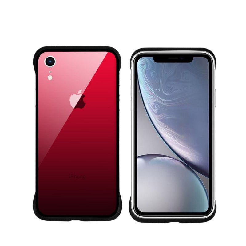 Etui iPhone XR Fioletowy Ciemnoniebieski Nxe Hartowane Kolory Szkła Etui Ochronne