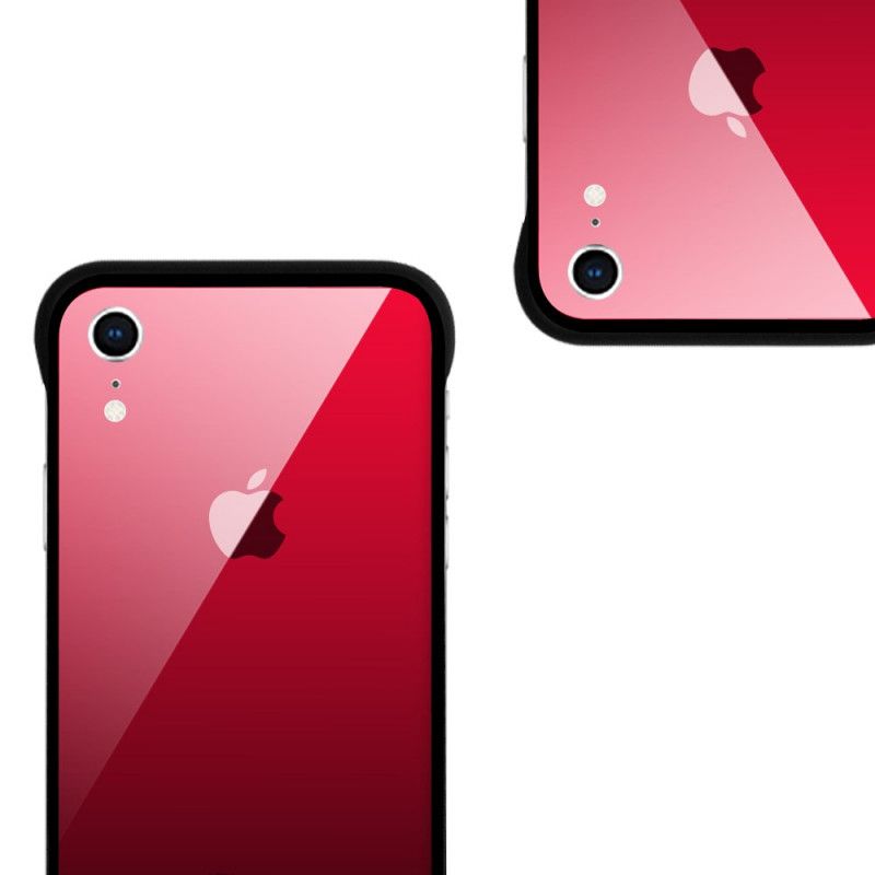 Etui iPhone XR Fioletowy Ciemnoniebieski Nxe Hartowane Kolory Szkła Etui Ochronne