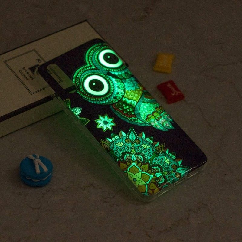 Etui iPhone XR Fluorescencyjna Sowa Mandala Etui Ochronne