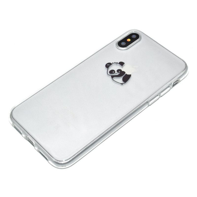 Etui iPhone XR Gry Panda Z Logo Etui Ochronne