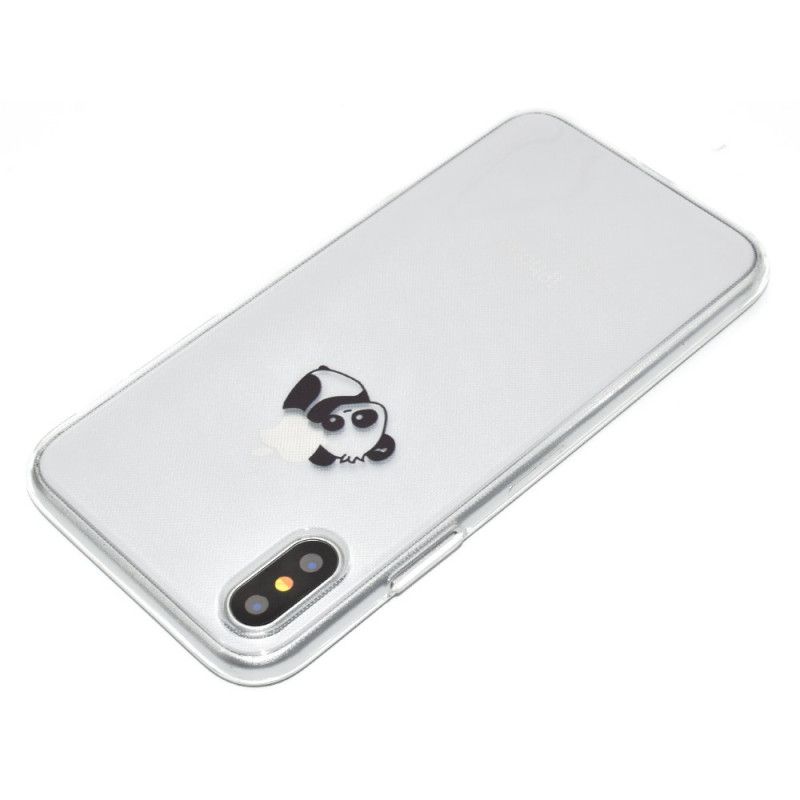 Etui iPhone XR Gry Panda Z Logo Etui Ochronne