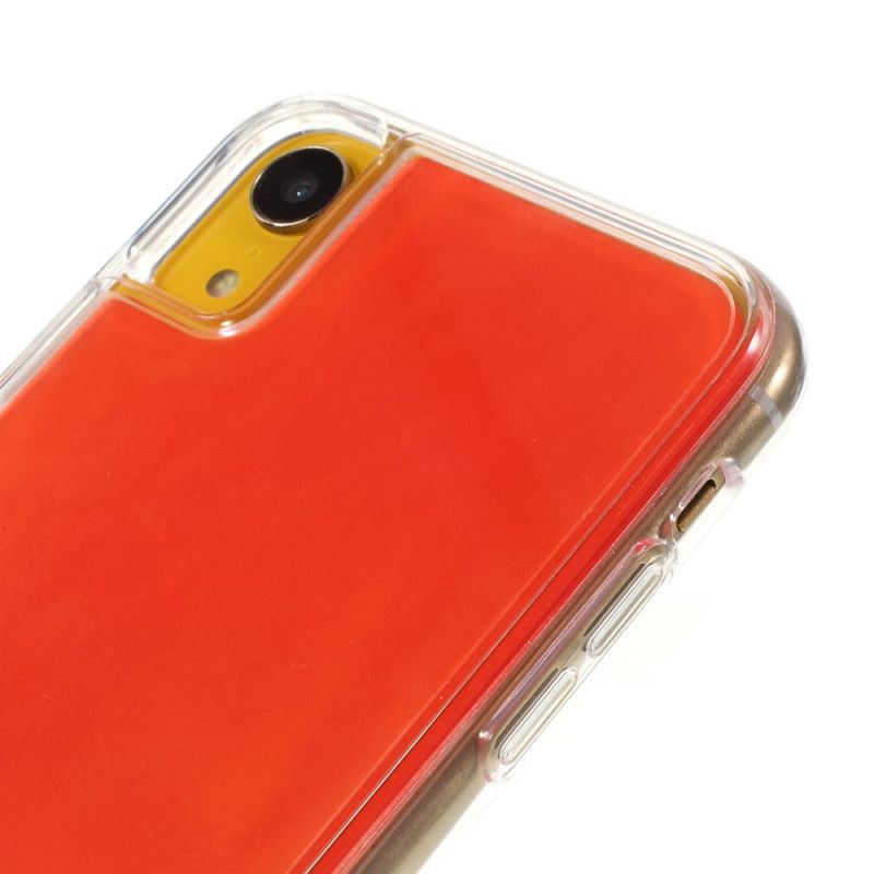 Etui iPhone XR Jasnoniebieski Czerwony Świecący