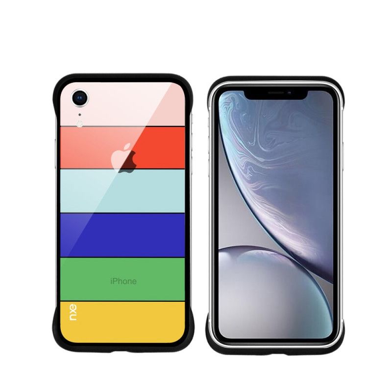 Etui iPhone XR Jasnoniebieski Żółty Nxe Serie Tęczowe