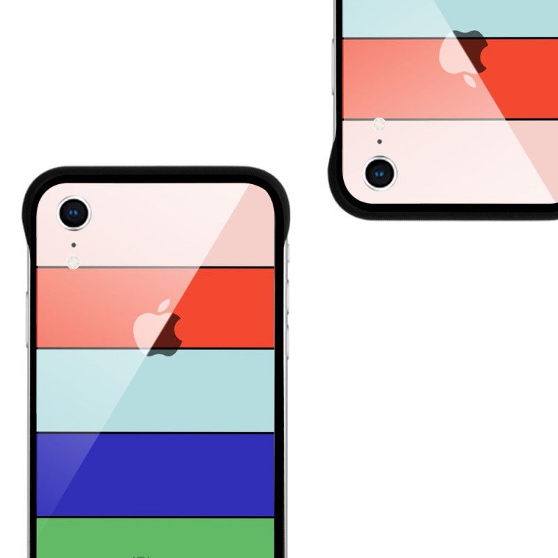 Etui iPhone XR Jasnoniebieski Żółty Nxe Serie Tęczowe