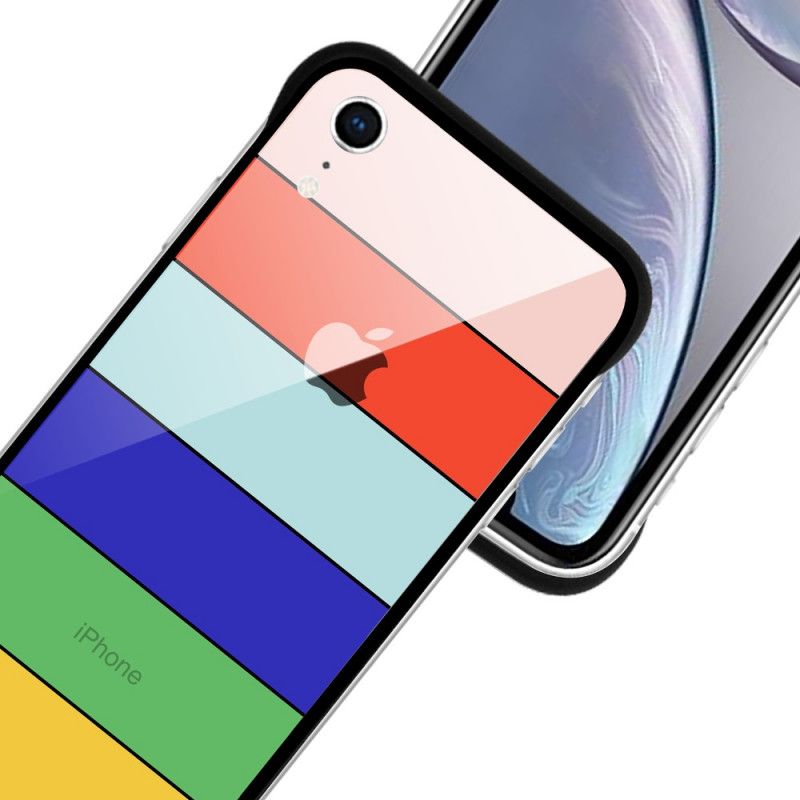 Etui iPhone XR Jasnoniebieski Żółty Nxe Serie Tęczowe