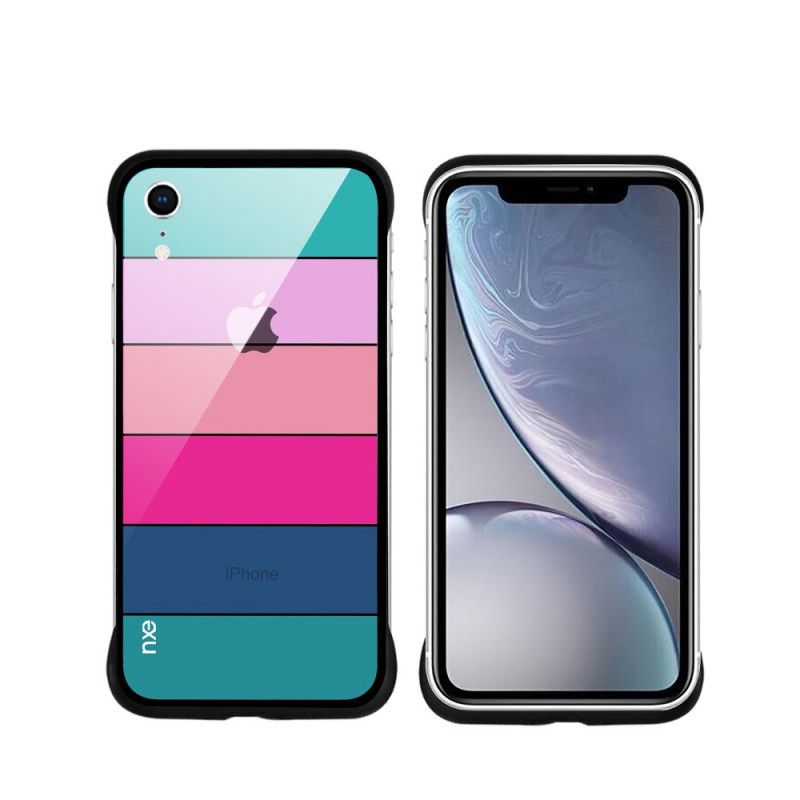 Etui iPhone XR Jasnoniebieski Żółty Nxe Serie Tęczowe