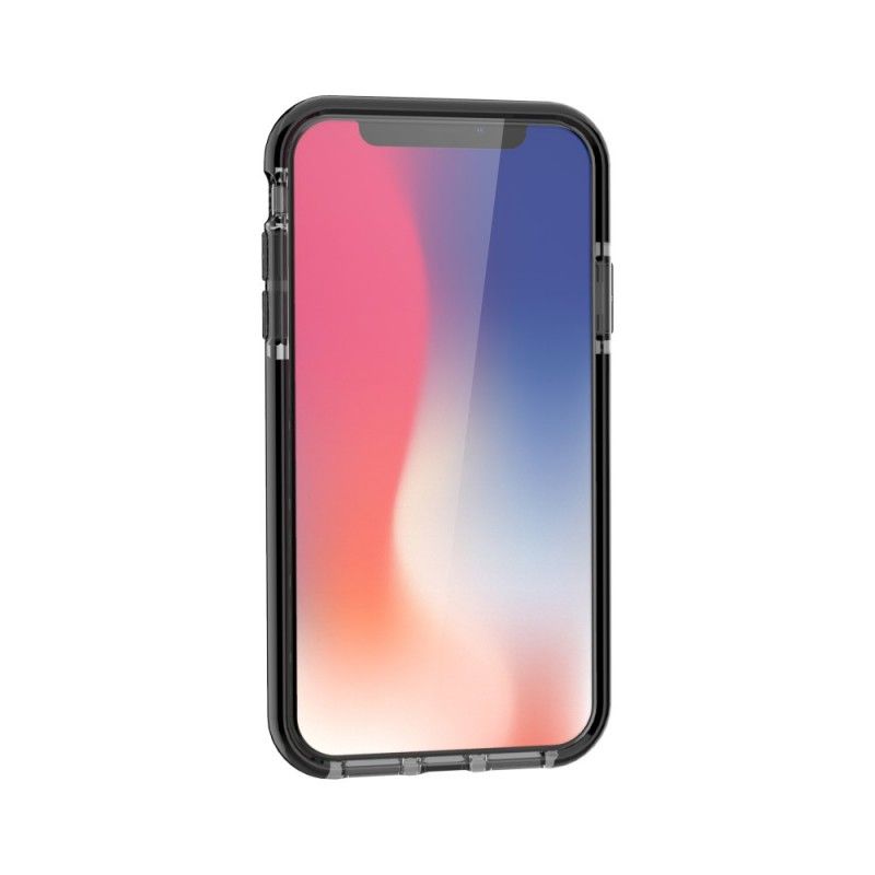 Etui iPhone XR Pomarańczowy Biały Kropki Błyszczące Krawędzie