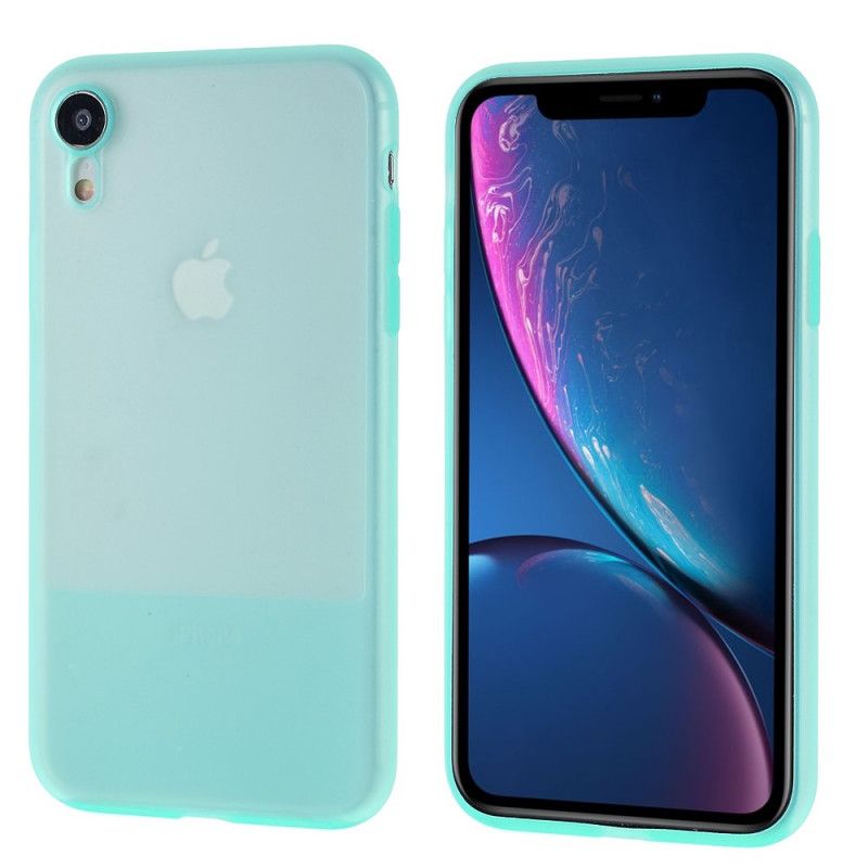 Etui iPhone XR Przezroczyste Kolory Silikonu