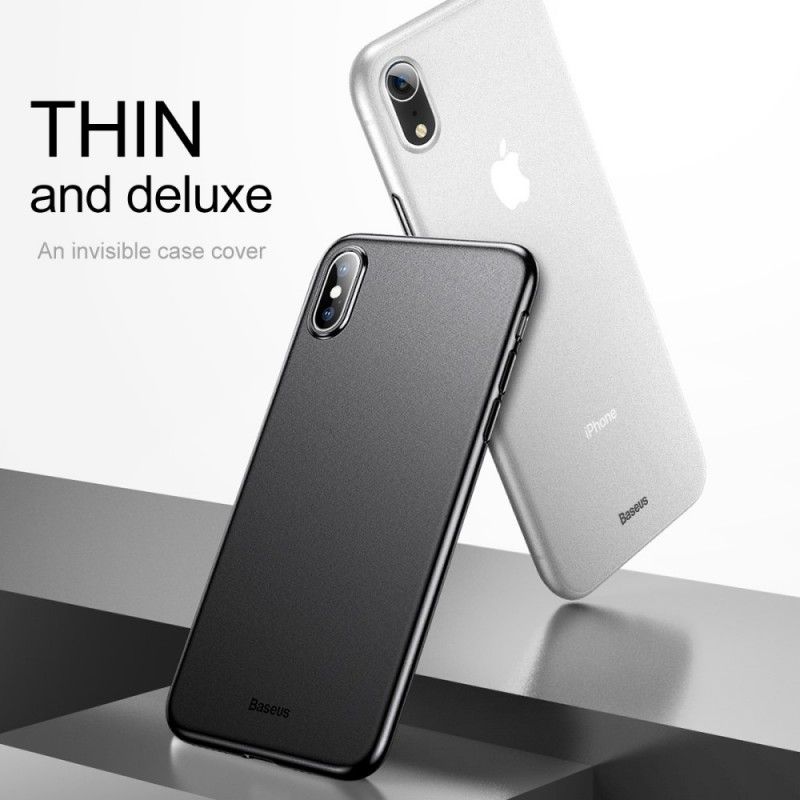 Etui iPhone XR Przezroczysty Czarny Mate Baseus