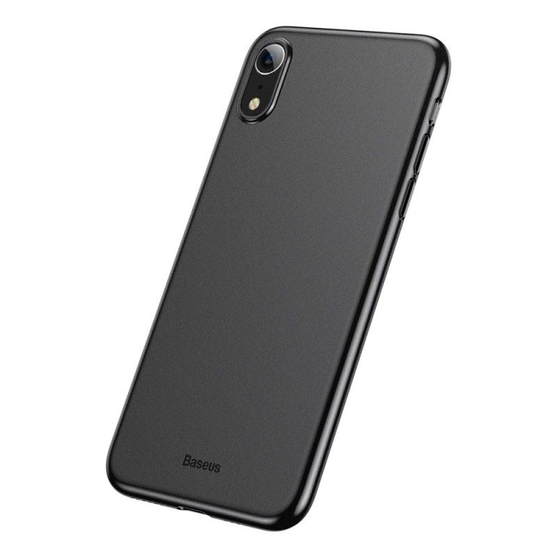 Etui iPhone XR Przezroczysty Czarny Mate Baseus