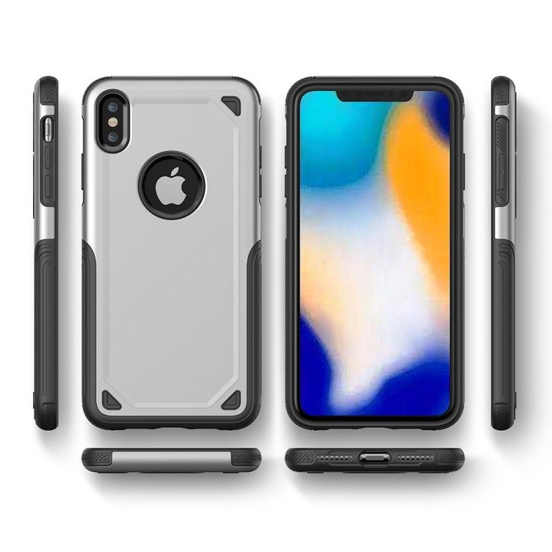 Etui iPhone XR Różowe Złoto Czarny Efekt Metalu Premium Etui Ochronne