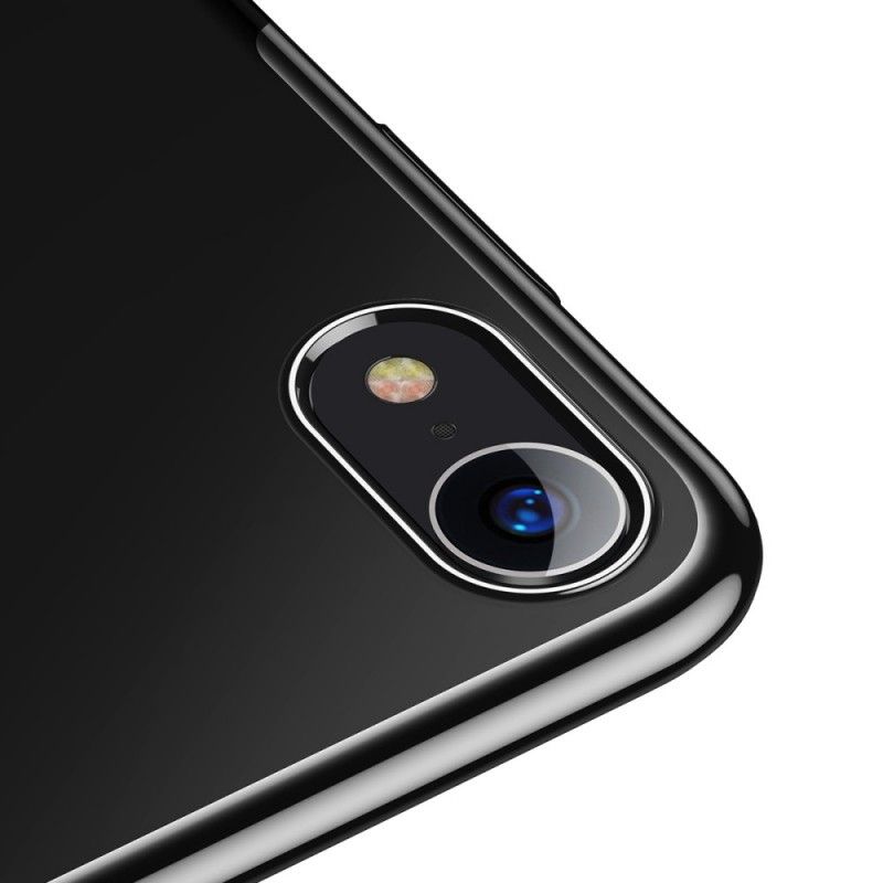 Etui iPhone XR Srebrny Jasnoniebieski Seria Świecąca Baseus