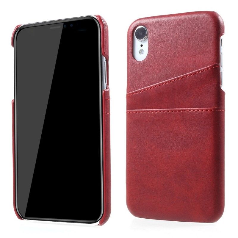 Etui iPhone XR Szary Czarny Posiadacz Karty