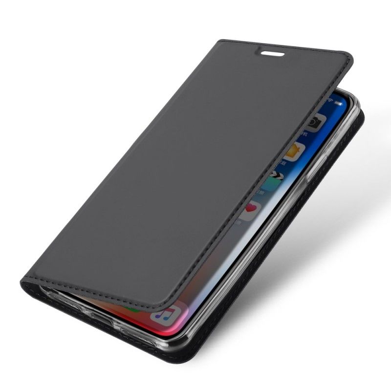 Flip Kotelot iPhone XR Złoty Czarny Seria Pierwszej Klasy