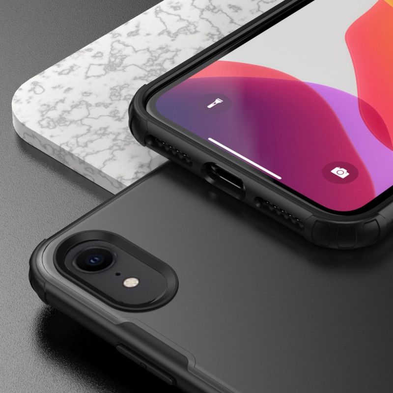 Futerały iPhone XR Czerwony Czarny Etui na Telefon Hybrydowa Silikonowa Konstrukcja Obręczy