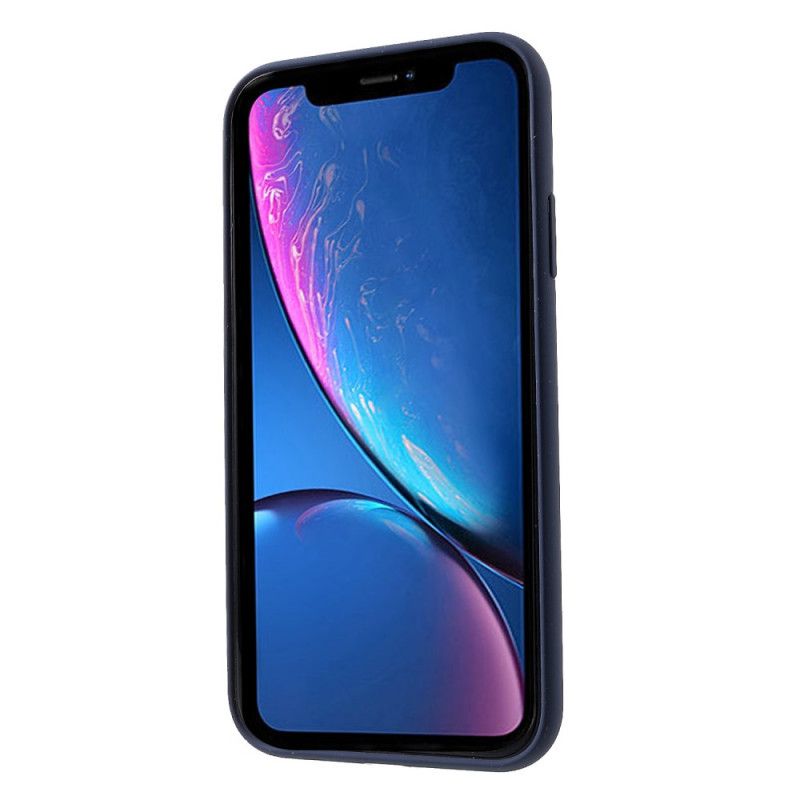 Futerały iPhone XR Czerwony Czarny Wzajemny Płynny Silikon