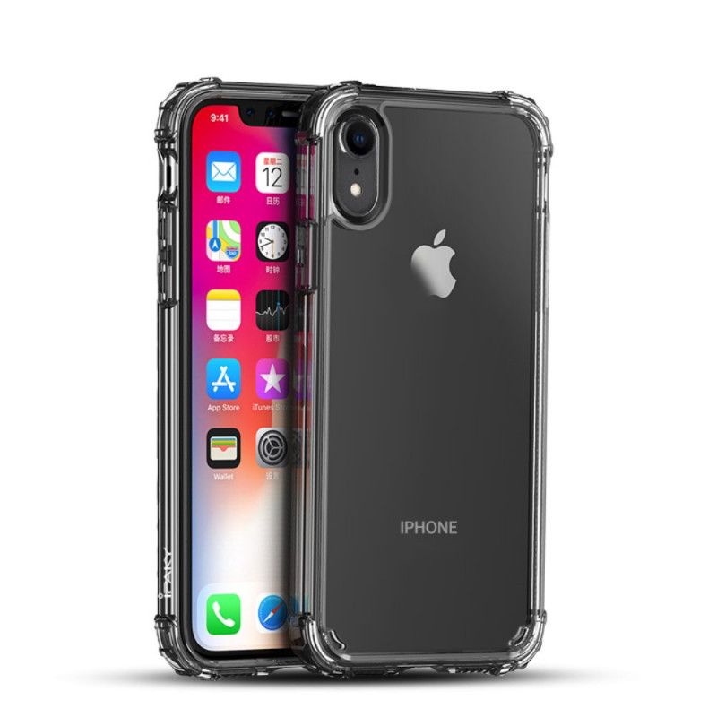 Futerały iPhone XR Szary Biały Etui na Telefon Wzmocniony Przezroczysty Ipaky