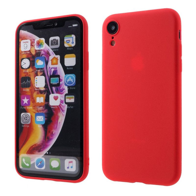 Futerały iPhone XR Szary Czarny Etui na Telefon Silikon Matowy