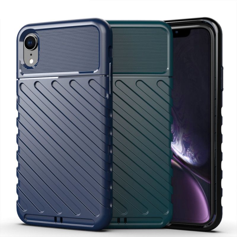 Futerały iPhone XR Zielony Czarny Etui na Telefon Seria Grzmotów