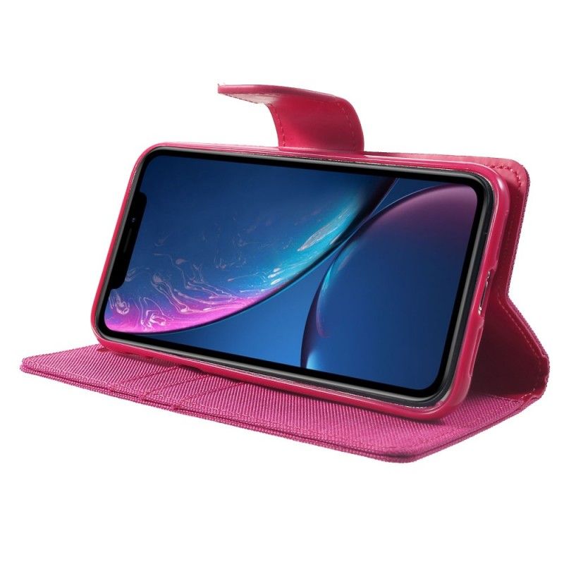 Pokrowce iPhone XR Magenta Szary Dwukolorowa Tkanina Rtęciowa