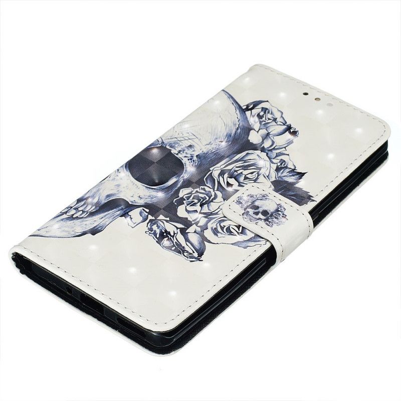 Etui Folio Huawei Mate 30 Pro Kwiecista Czaszka Etui Ochronne