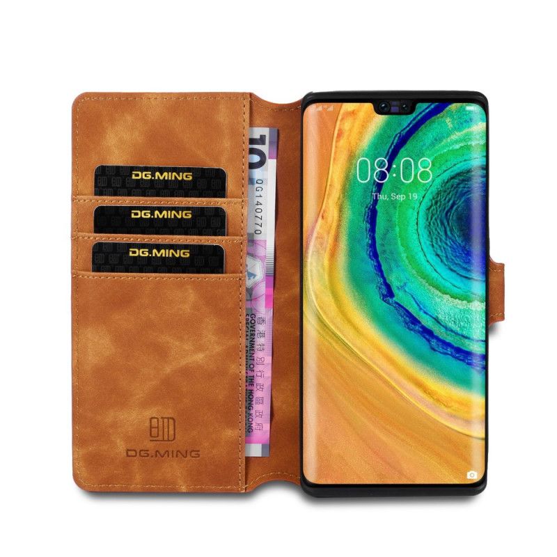 Etui Folio Huawei Mate 30 Pro Szary Czarny Retro Dg.Ming