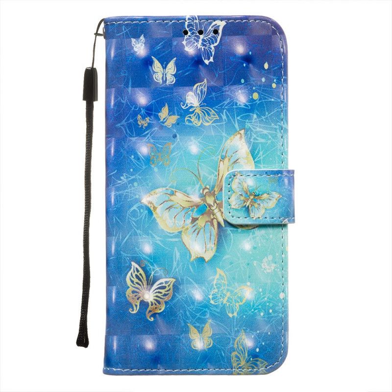 Etui Folio Huawei Mate 30 Pro Złote Motyle