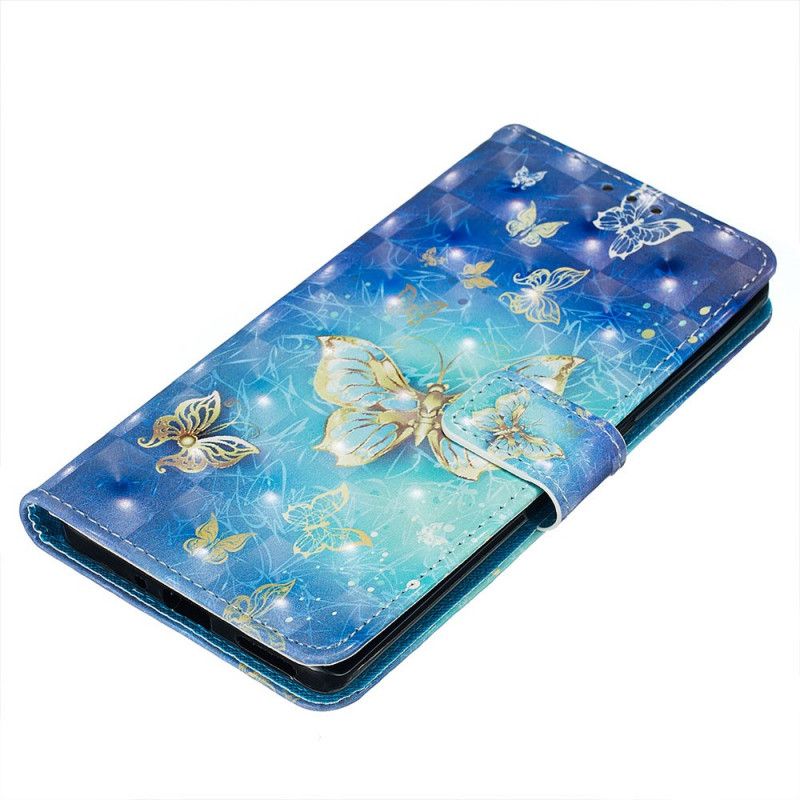 Etui Folio Huawei Mate 30 Pro Złote Motyle